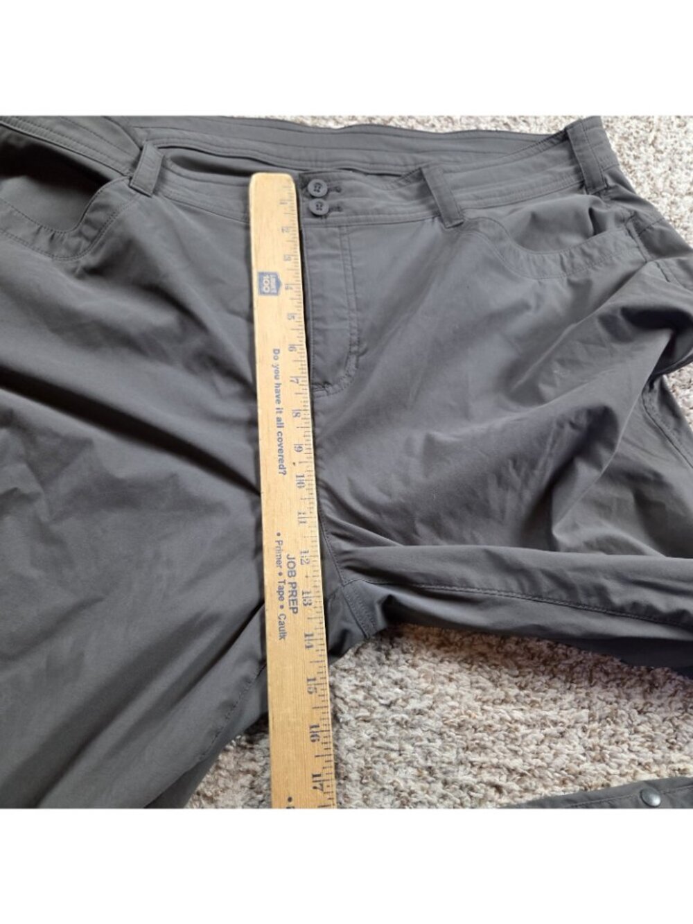 Eddie Bauer Pants Womens 20W Gray Nylon Stretch Hiking Outdoors Convertible - Picture 4 of 7